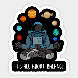 Astronaut Meditating, Yoga, Zen, Universe, Balance Sticker